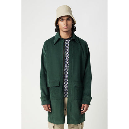 Genes Lecoanet Hemant Relaxed Fit Overcoat with Covered Zipper Front
