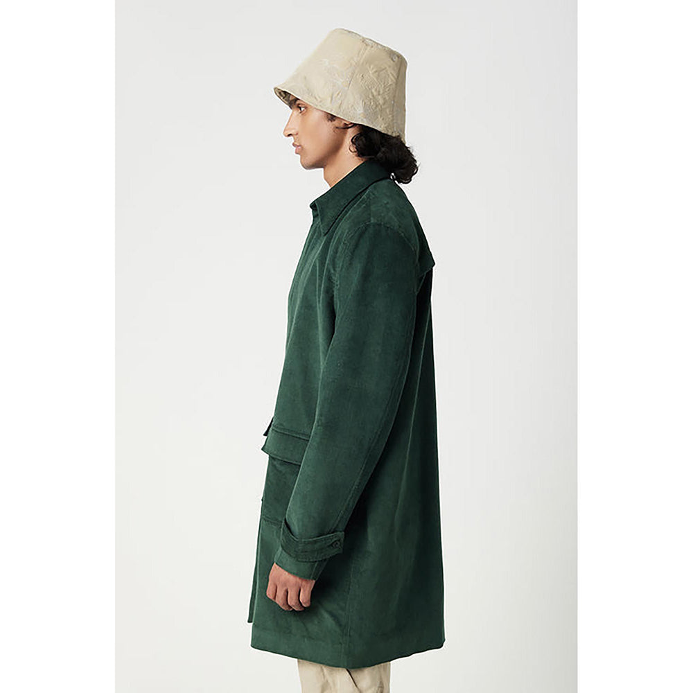 Genes Lecoanet Hemant Relaxed Fit Overcoat with Covered Zipper Front