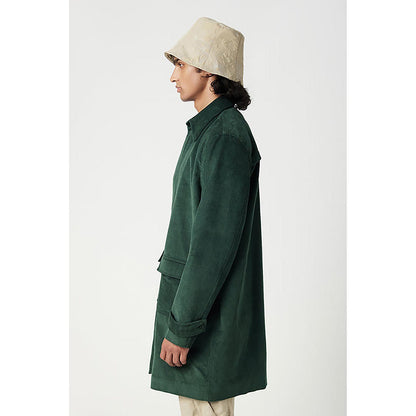 Genes Lecoanet Hemant Relaxed Fit Overcoat with Covered Zipper Front