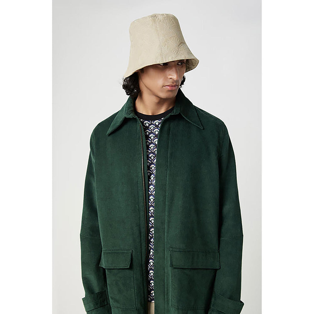 Genes Lecoanet Hemant Relaxed Fit Overcoat with Covered Zipper Front
