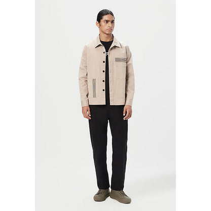 Genes Lecoanet Hemant Relaxed Fit Button-Up Jacket with Top Stitch Details