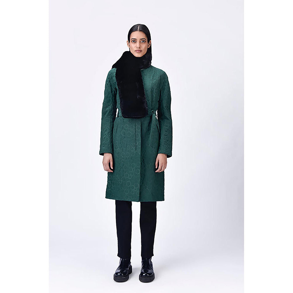 Genes Lecoanet Hemant Semi-Fitted Trench Coat with Tie-Up Belt