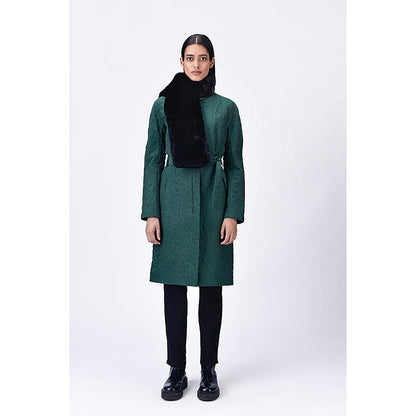 Genes Lecoanet Hemant Semi-Fitted Trench Coat with Tie-Up Belt