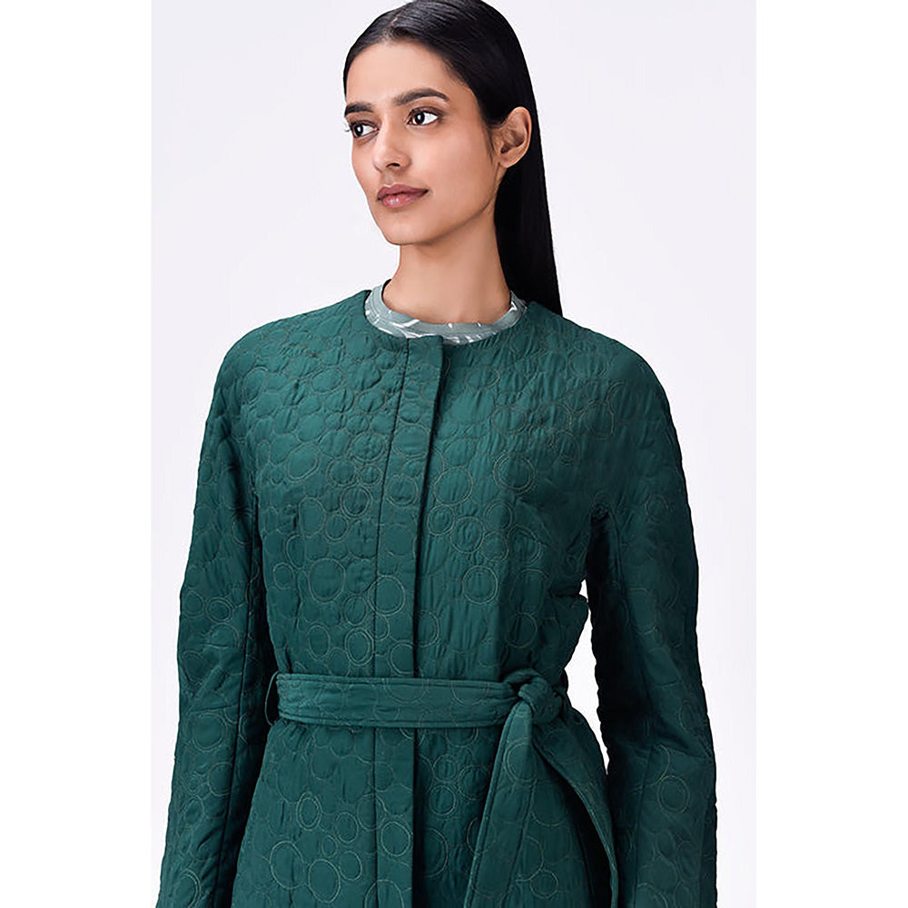 Genes Lecoanet Hemant Semi-Fitted Trench Coat with Tie-Up Belt