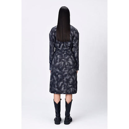 Genes Lecoanet Hemant Grey Crepe Abstract Jacket
