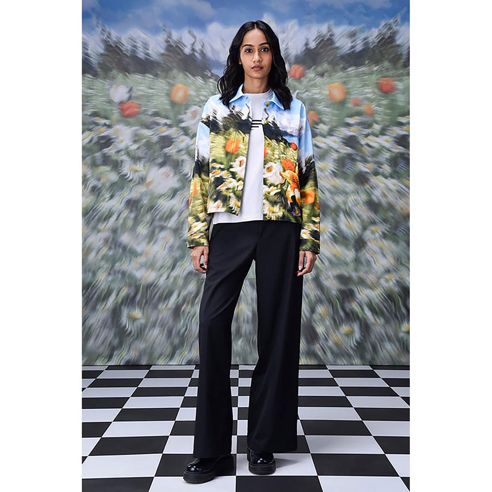 Genes Lecoanet Hemant Multi-Color Twill Floral Jacket