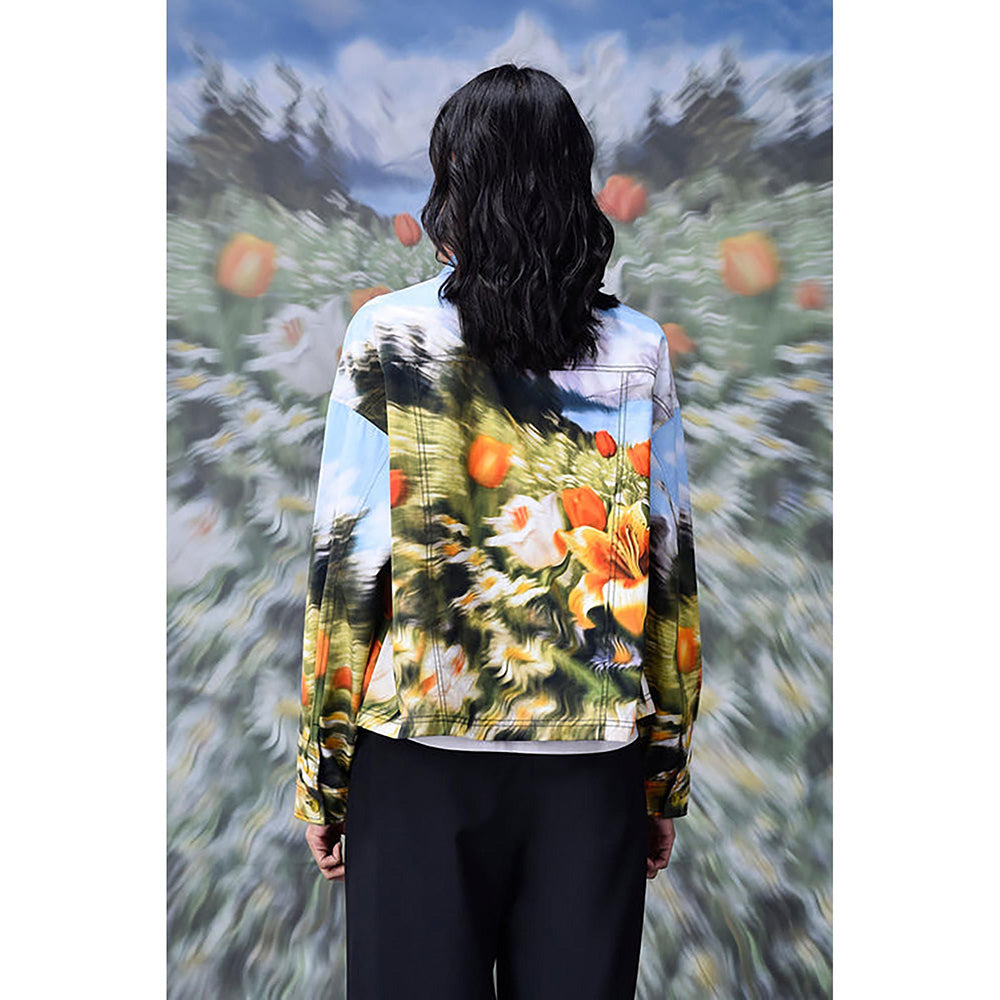 Genes Lecoanet Hemant Multi-Color Twill Floral Jacket