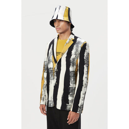 Genes Lecoanet Hemant Multi-Colour Classic Fit Two-Button Blazer