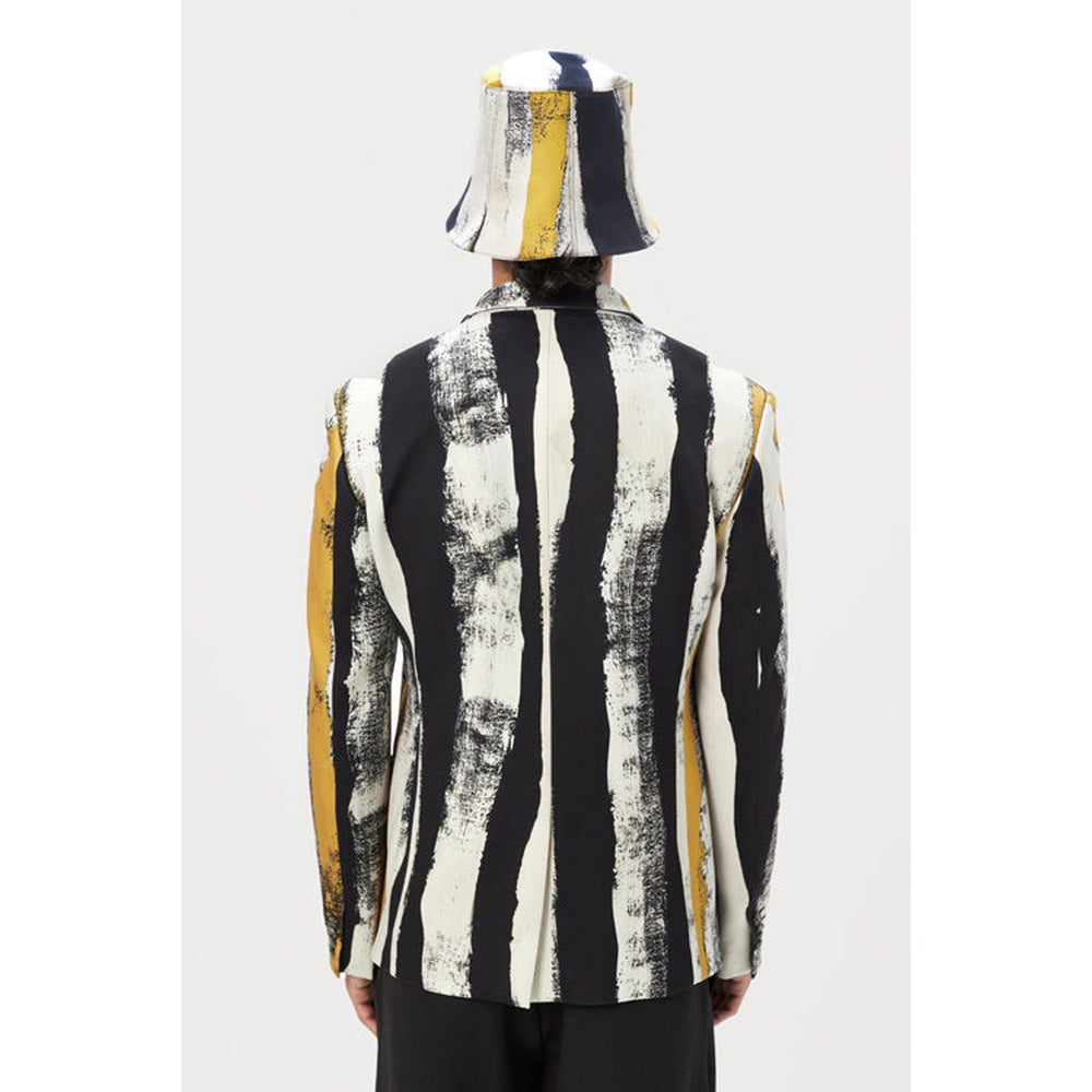 Genes Lecoanet Hemant Multi-Colour Classic Fit Two-Button Blazer
