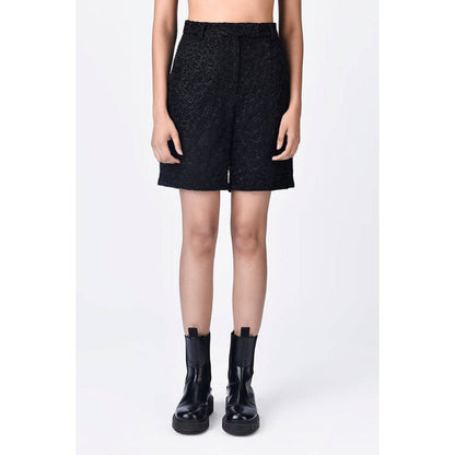 Genes Lecoanet Hemant Black Crepe Shorts