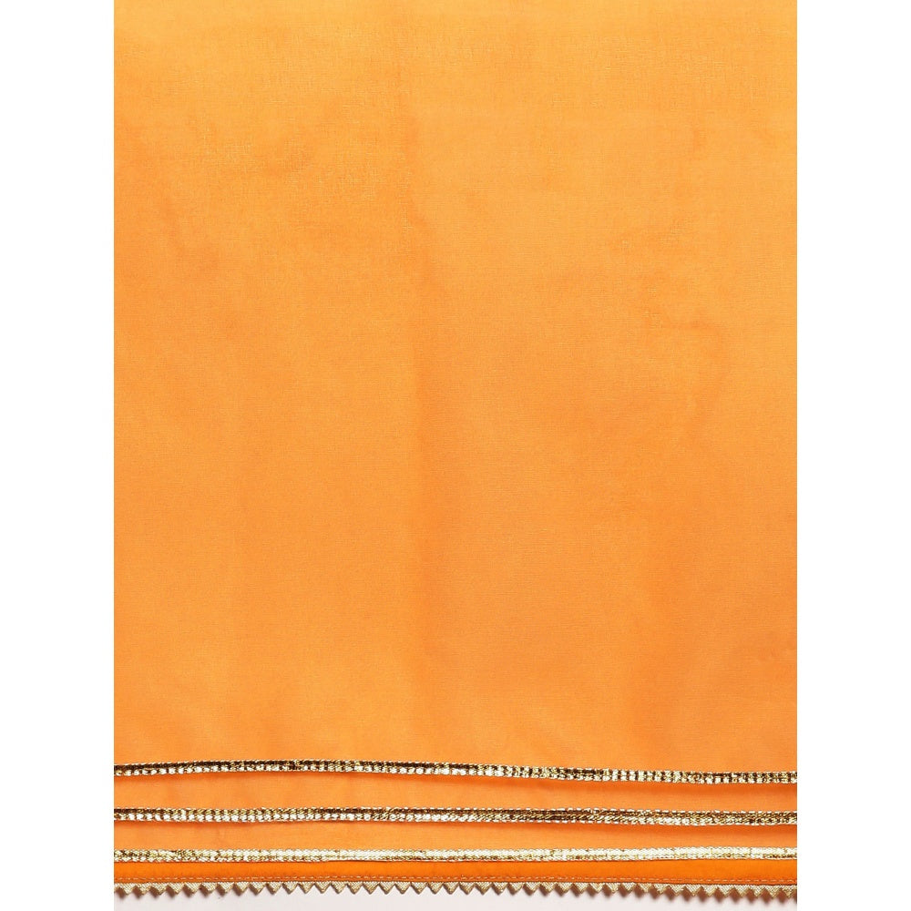 Geroo Jaipur Yellow Dyed shaded Organza Saree