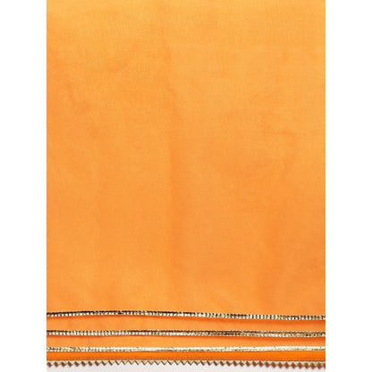 Geroo Jaipur Yellow Dyed shaded Organza Saree