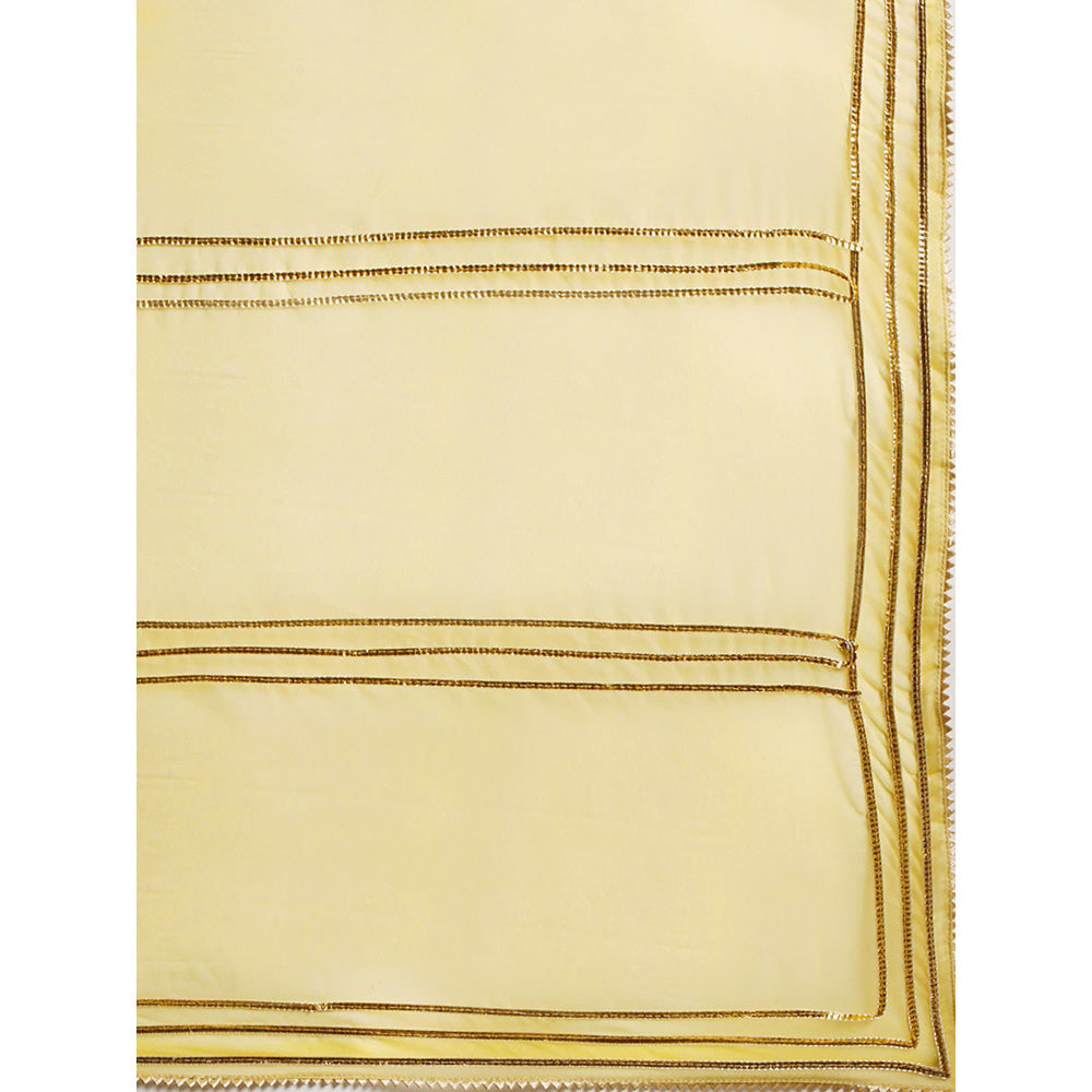 Geroo Jaipur Yellow Dyed shaded Organza Saree
