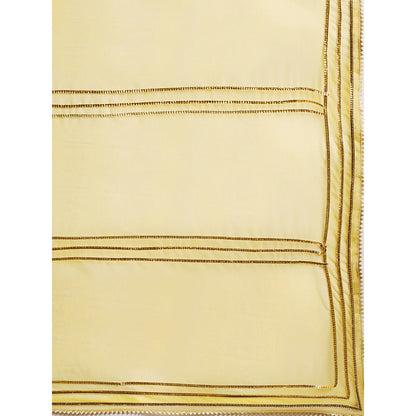 Geroo Jaipur Yellow Dyed shaded Organza Saree