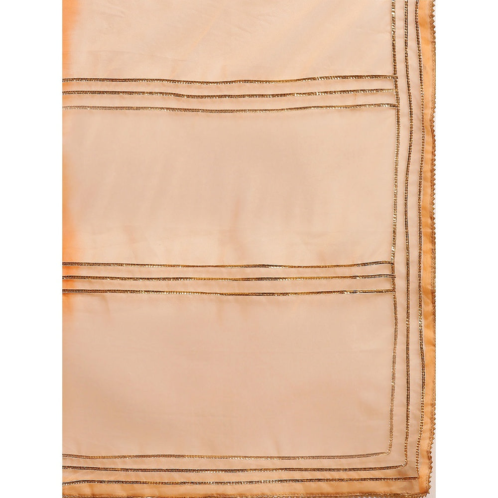 Geroo Jaipur Orange Dyed shaded Organza Saree