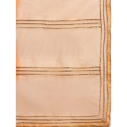 Geroo Jaipur Orange Dyed shaded Organza Saree
