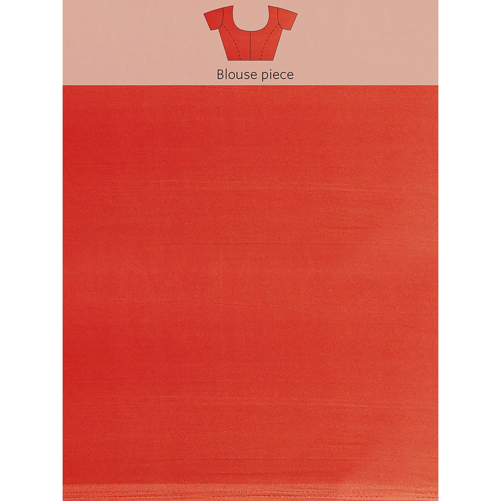 Geroo Jaipur Orange Dyed shaded Organza Saree