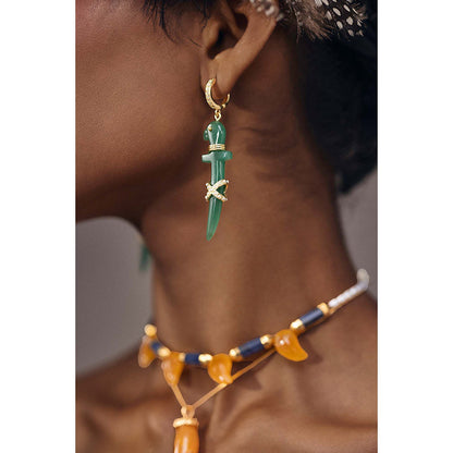 Goddess Of Glocal Green Dhaar Earring