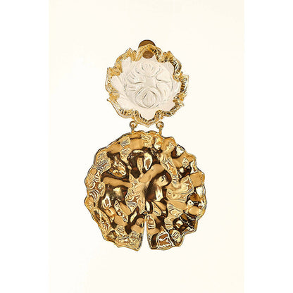 Goddess Of Glocal 108 White Lotus Earring