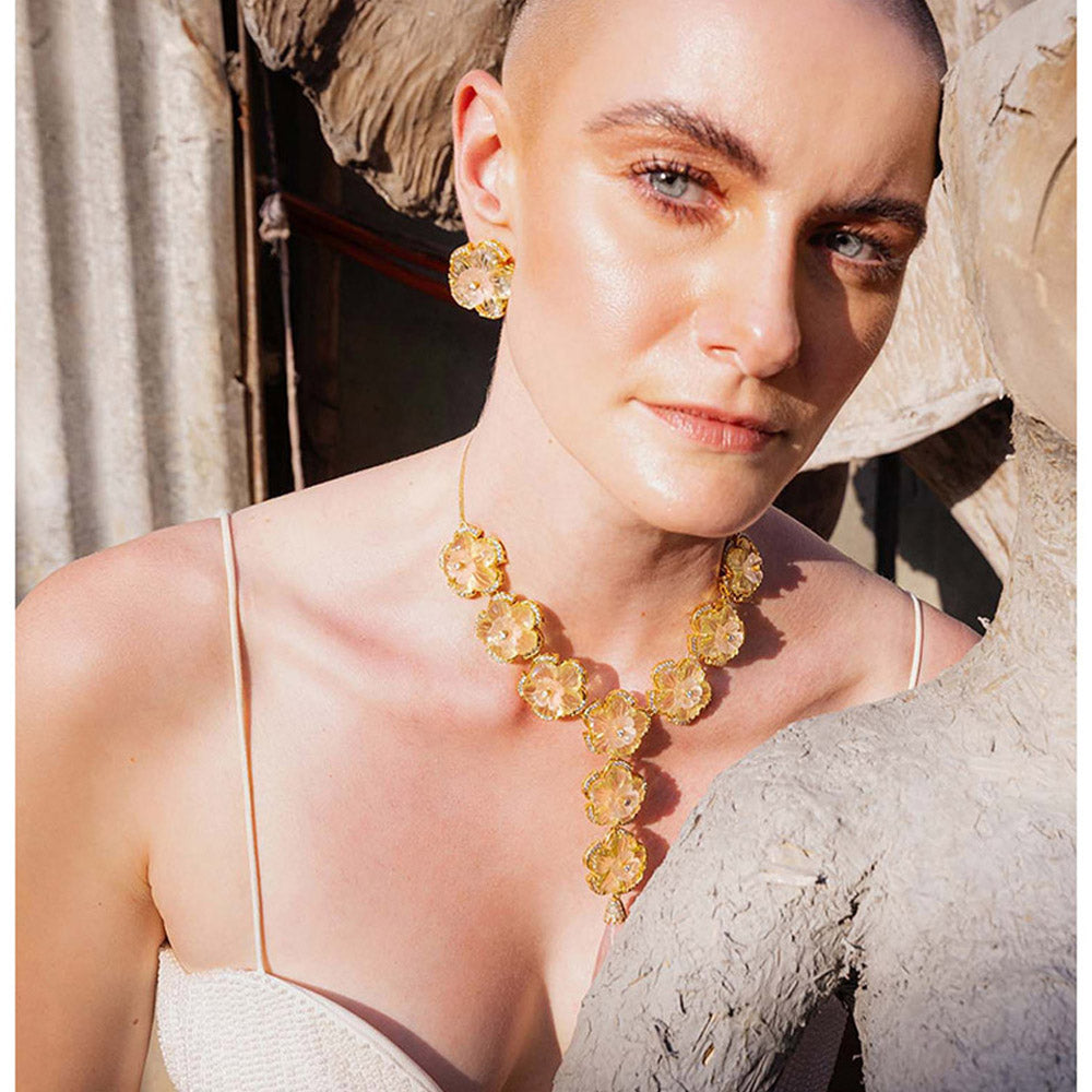 Goddess Of Glocal Pink Chasm E Shahi Earring