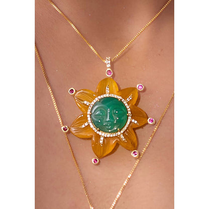 Goddess Of Glocal Green Parul Pendant