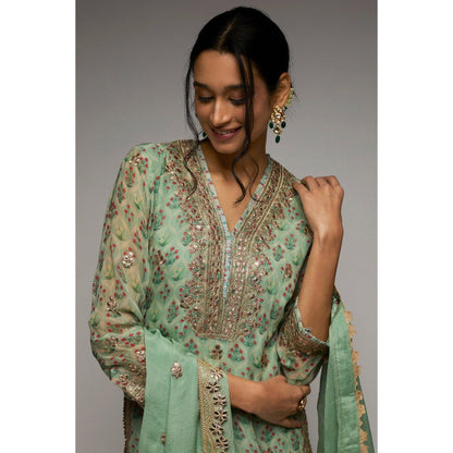 Gopi Vaid Turquoise Nusrat Sharara (Set of 3)