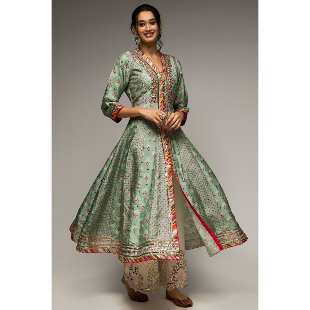 Gopi Vaid Blue Tilla Fo Tunic