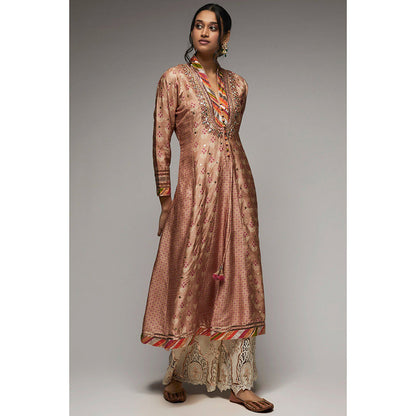 Gopi Vaid Blush Pink Tilla Fo Tunic
