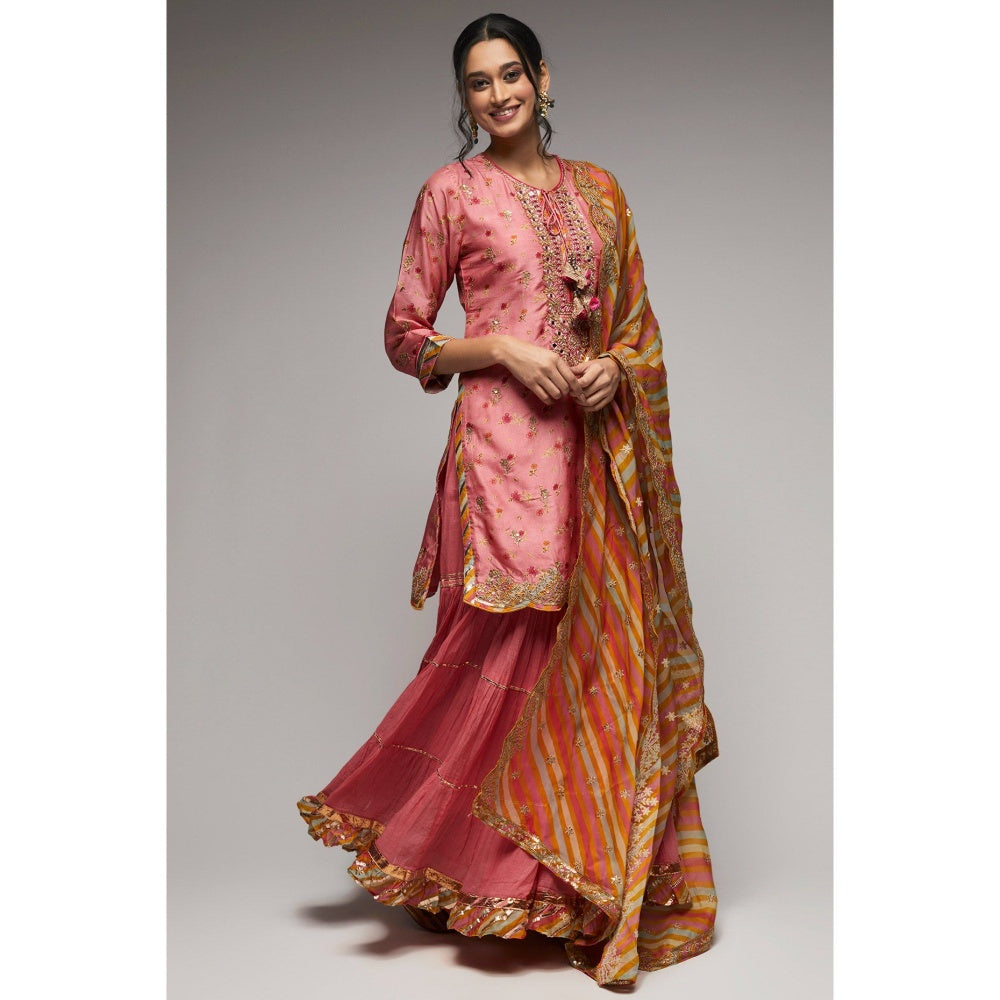 Gopi Vaid Fuchsia Rashida Short Sharara (Set of 3)