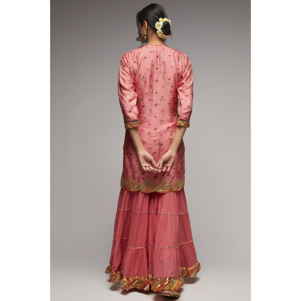 Gopi Vaid Fuchsia Rashida Short Sharara (Set of 3)