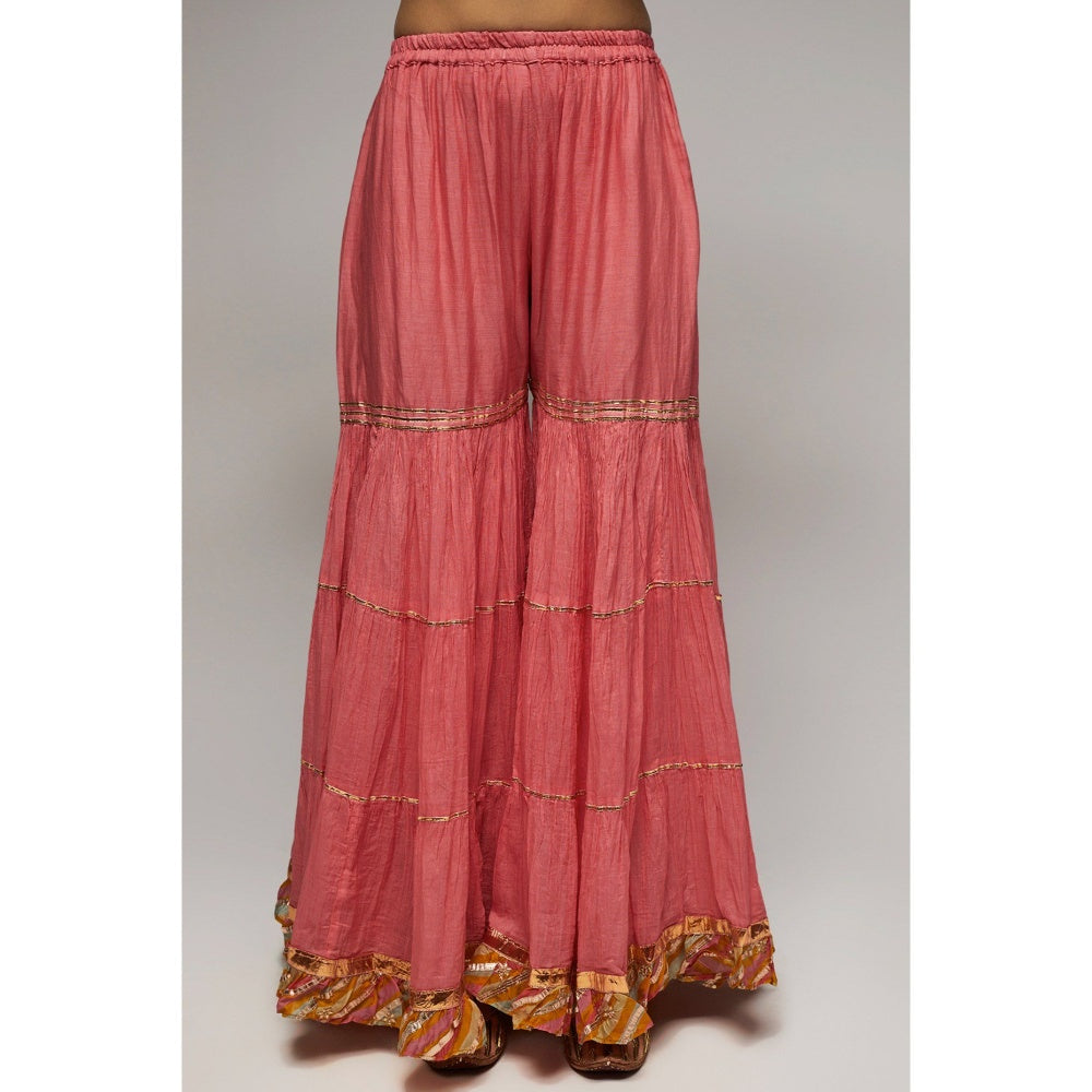 Gopi Vaid Fuchsia Rashida Short Sharara (Set of 3)