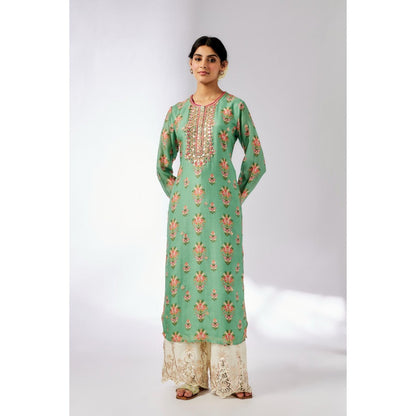 Gopi Vaid Green Dhara Kurta
