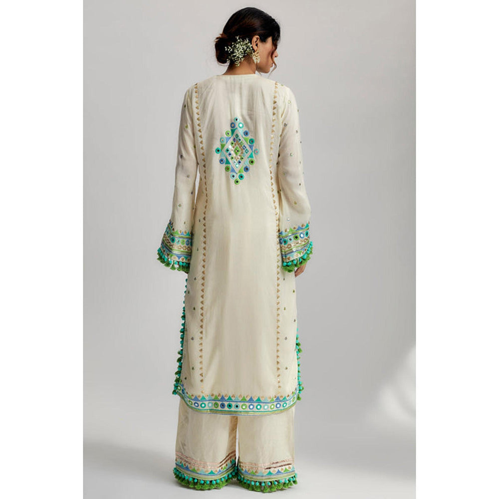 Gopi Vaid Nishika Long Kurta With Palazzo