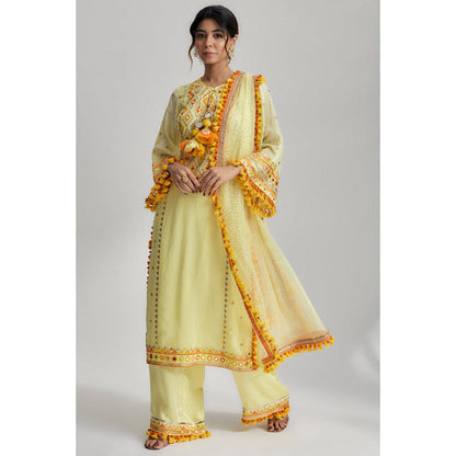 Gopi Vaid Nishika Long Kurta With Palazzo