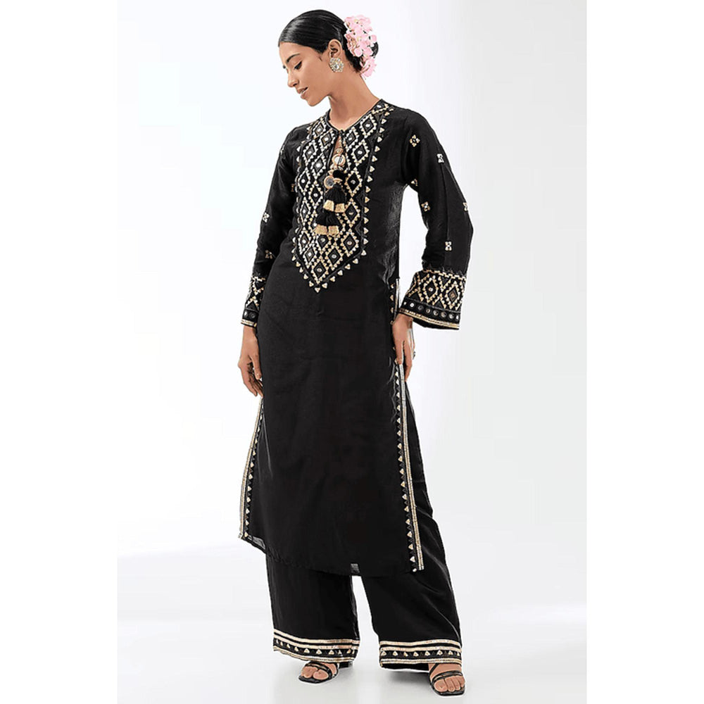 Gopi Vaid Nishika Long Kurta With Palazzo