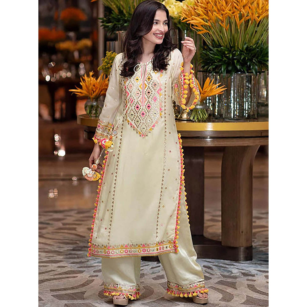Gopi Vaid Nishika Long Kurta With Palazzo -Saachi Bhasin