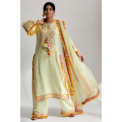Gopi Vaid Nishika Long Kurta With Palazzo -Saachi Bhasin