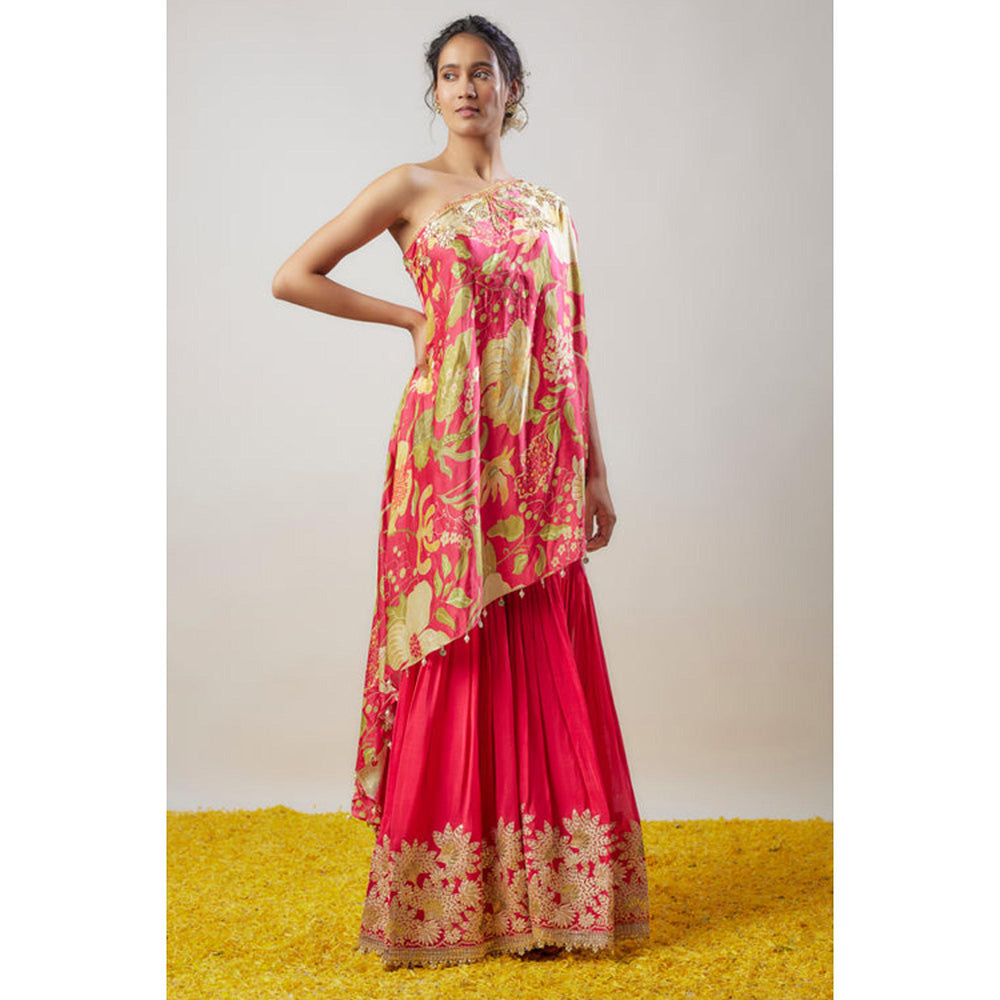 Gopi Vaid Nupur One-Shoulder Sharara Set