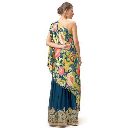 Gopi Vaid Nupur One-Shoulder Sharara Set