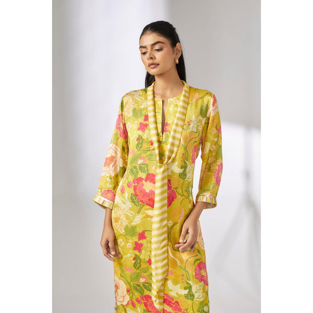 Gopi Vaid Lily Scarf Tunic set