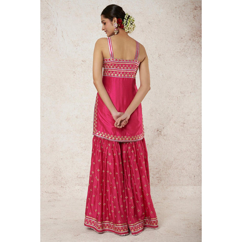 Gopi Vaid Aarva Strappy Kurta with Sharara and Dupatta