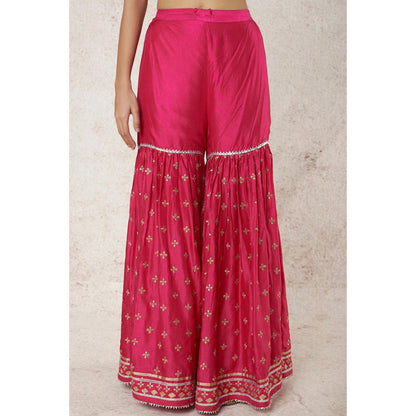 Gopi Vaid Aarva Strappy Kurta with Sharara and Dupatta