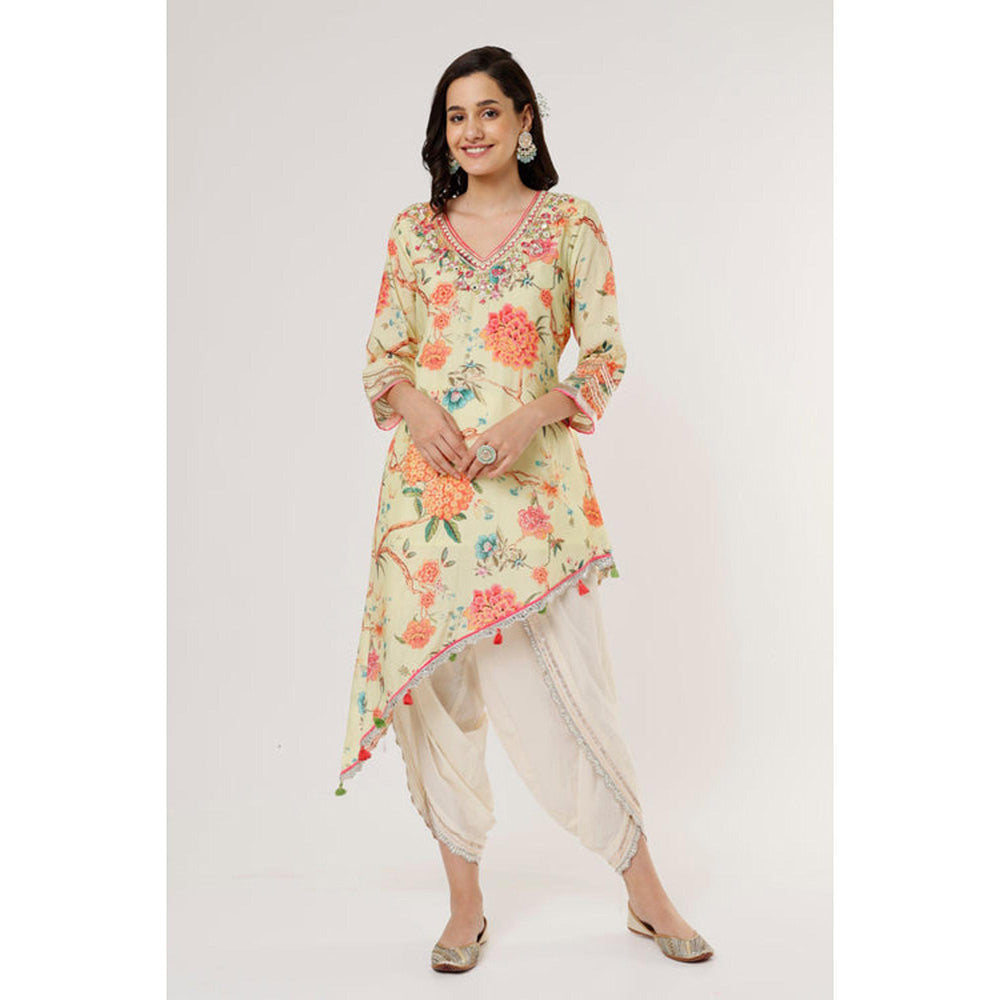 Gopi Vaid Aashna Asymmetrical Dhoti Set