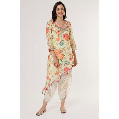 Gopi Vaid Aashna Asymmetrical Dhoti Set