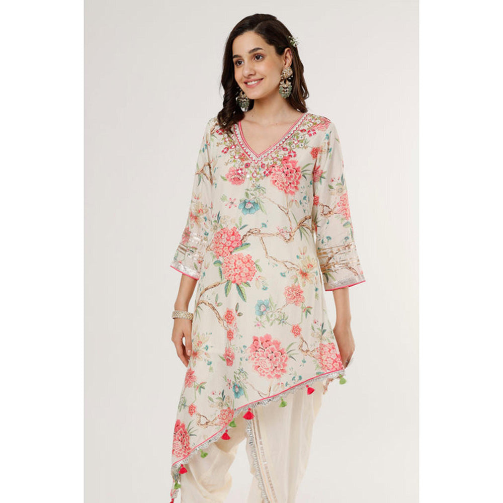 Gopi Vaid Aashna Asymmetrical Dhoti Set