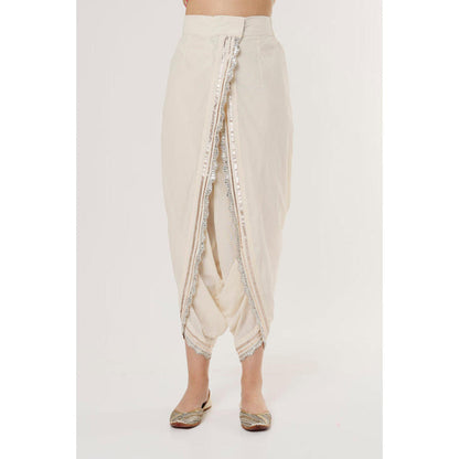 Gopi Vaid Aashna Asymmetrical Dhoti Set
