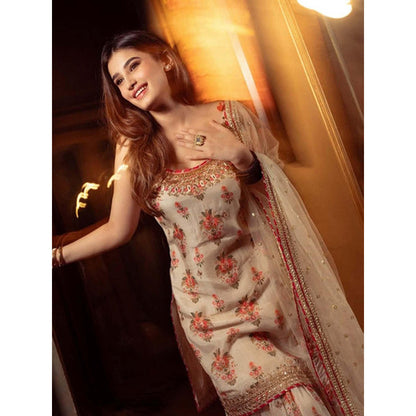 Gopi Vaid Advika Strappy Sharara Set- Rasha Thadani