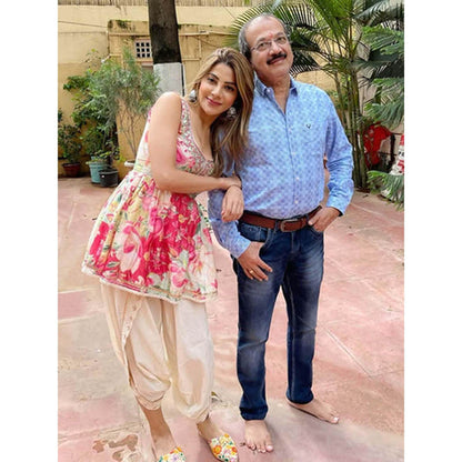 Gopi Vaid Nikki Tamboli in Khushi Peplum Dhoti Set