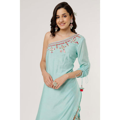 Gopi Vaid Ashana Asymmetrical plain viscous with sharara