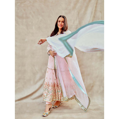 Gopi Vaid Neha Dhupia in Aziza tiered AG set